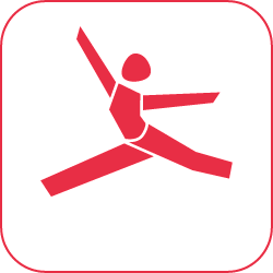 icon bodenturnen rot auf weiss 250px